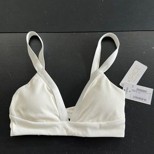 L*Space NEW WITH TAGS Cream Bikini top Small